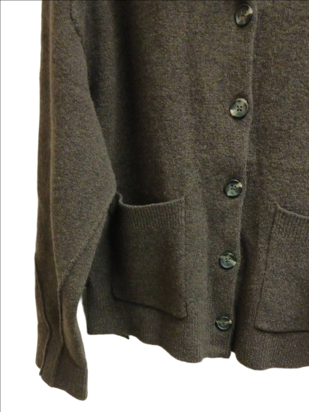 🆕🤎RAG & BONE "BRIDGET" RICH BROWN ITALIAN WOOL BLEND MOCKNECK CARDIGAN - Picture 6 of 16